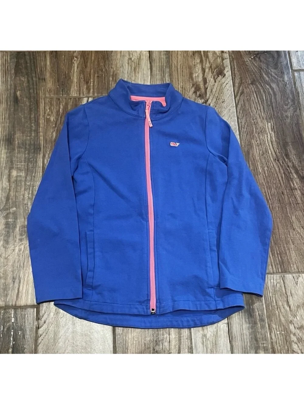 Vineyard Vines Sweatshirt Solid Full Zip Contrast Zipper - Picture 1 of 3